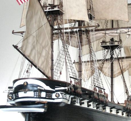 USS Constellation view at the stern gallery