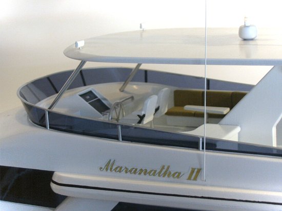 78' NorthCoast model yacht - Flybridge Helm Stations and Hardtop