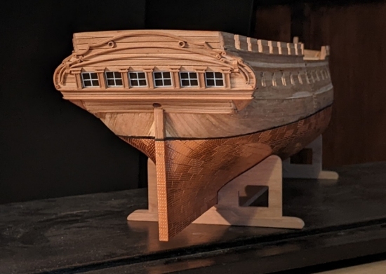 Image of model hull of Constitution
