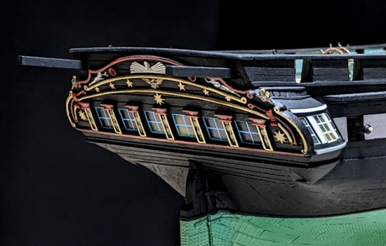 Image of Constitution's stern details