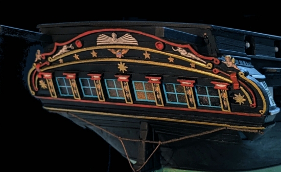 Image of Constitution's stern details