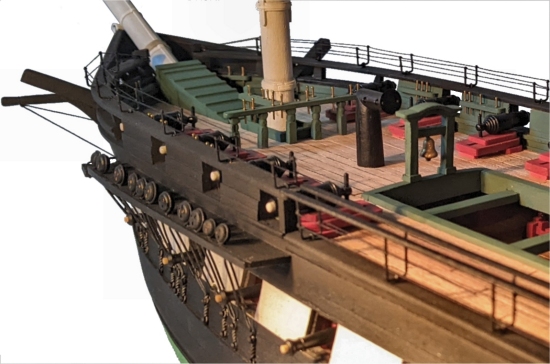 Image of Constitution's forward deck details