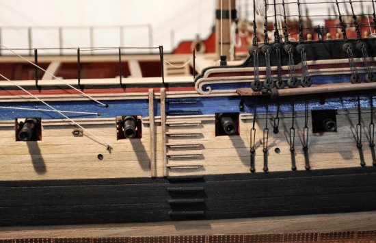 HMS Diana model - port-side detail