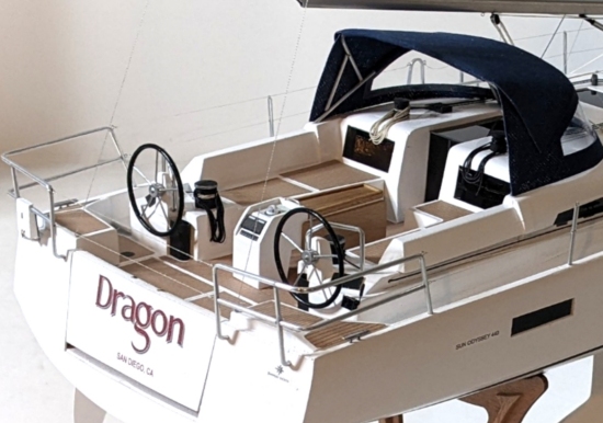 Jeanneau 440 model being detailed