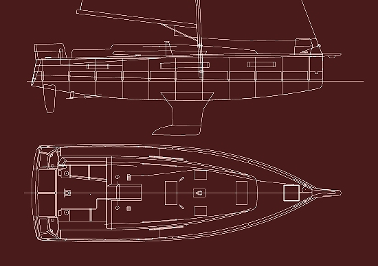 Image of the design of Dragon, a Jeanneau 440