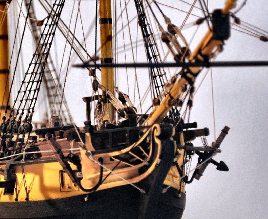 view of bow and bowsprit