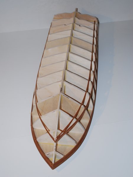 Hull structure of a Phantom 48' Yacht model 