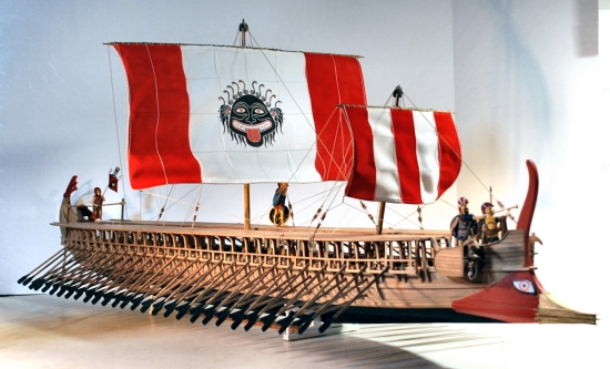 Image of model trireme