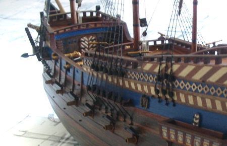Scale model ship detail from the Art of Age of Sail