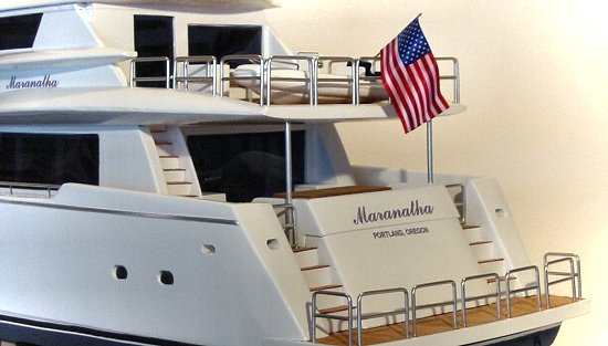 Johnson 87' Sky-Lounge model yacht