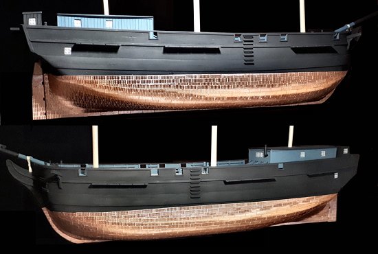 Image of copper clad model hull