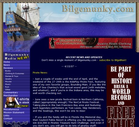 Bilgemunky - All Things Piratey