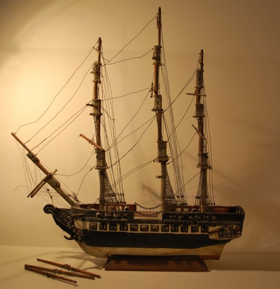 Before restoration image of ship model