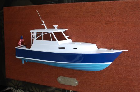 Blue Star 29.9 half-model after painting