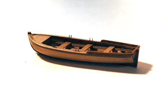 Ship's boat hull under construction