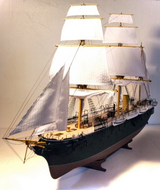USS Constellation under battle sail