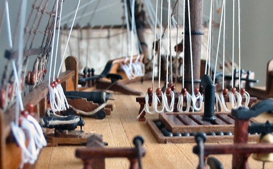 Frigate model - USS Constellation forecastle deck view