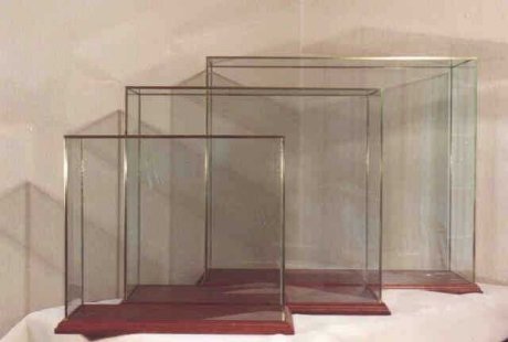 Stylish Clear View Design glass and brass display case Clear View Design glass and brass display case