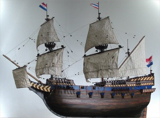 Dutch galleon 'Gouden Leeuw' broadside