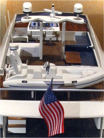 Johnson 75'  Flybridge/Twin Helm Stations top-view