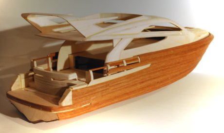 Hull structure of a Phantom 48' Yacht model