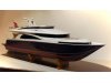 Bow view of model yacht
